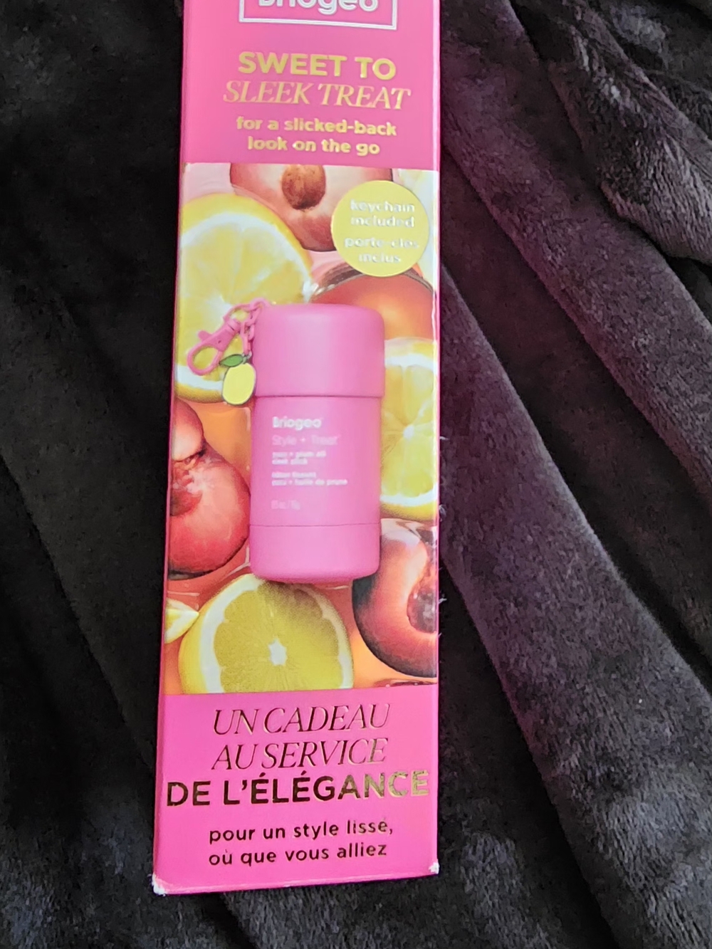 Briogeo Pink Travel Hair Treat Stick Packaging